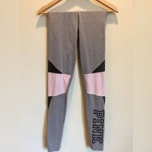 VS PINK  color block logo leggings
